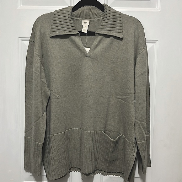 NWT J. Jill Lightweight Sweater. Frosted Fir Color. Women’s Size XL - Picture 1 of 10